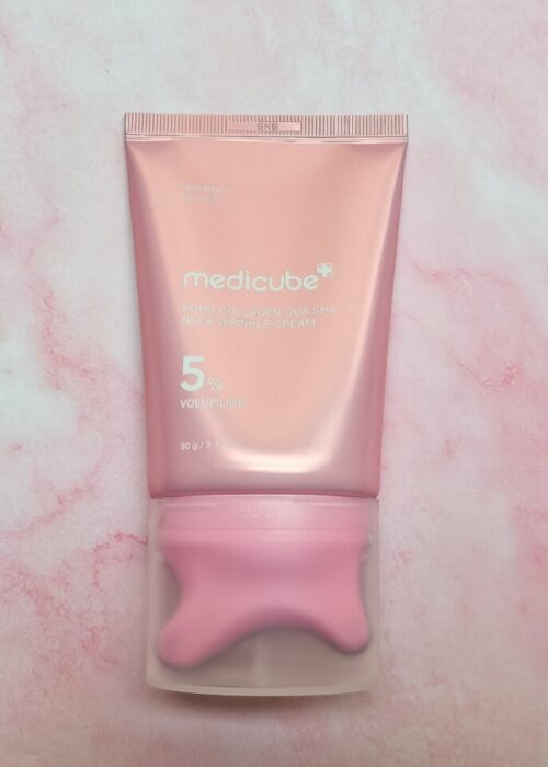 Medicube PDRN Gua Sha Neck Cream recensione della crema per collo con Volufiline, PDRN e retinolo