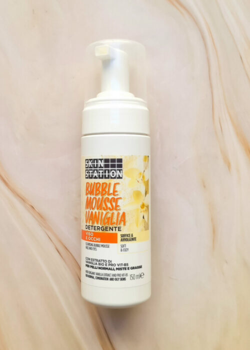 Skin Station Bubble Mousse Vaniglia detergente viso e occhi recensita da MEI Skincare